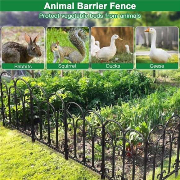 10 Panels 22in(H)×10ft(L) Decorative Garden Fences and Borders for DogsNo Dig - Picture 5 of 7